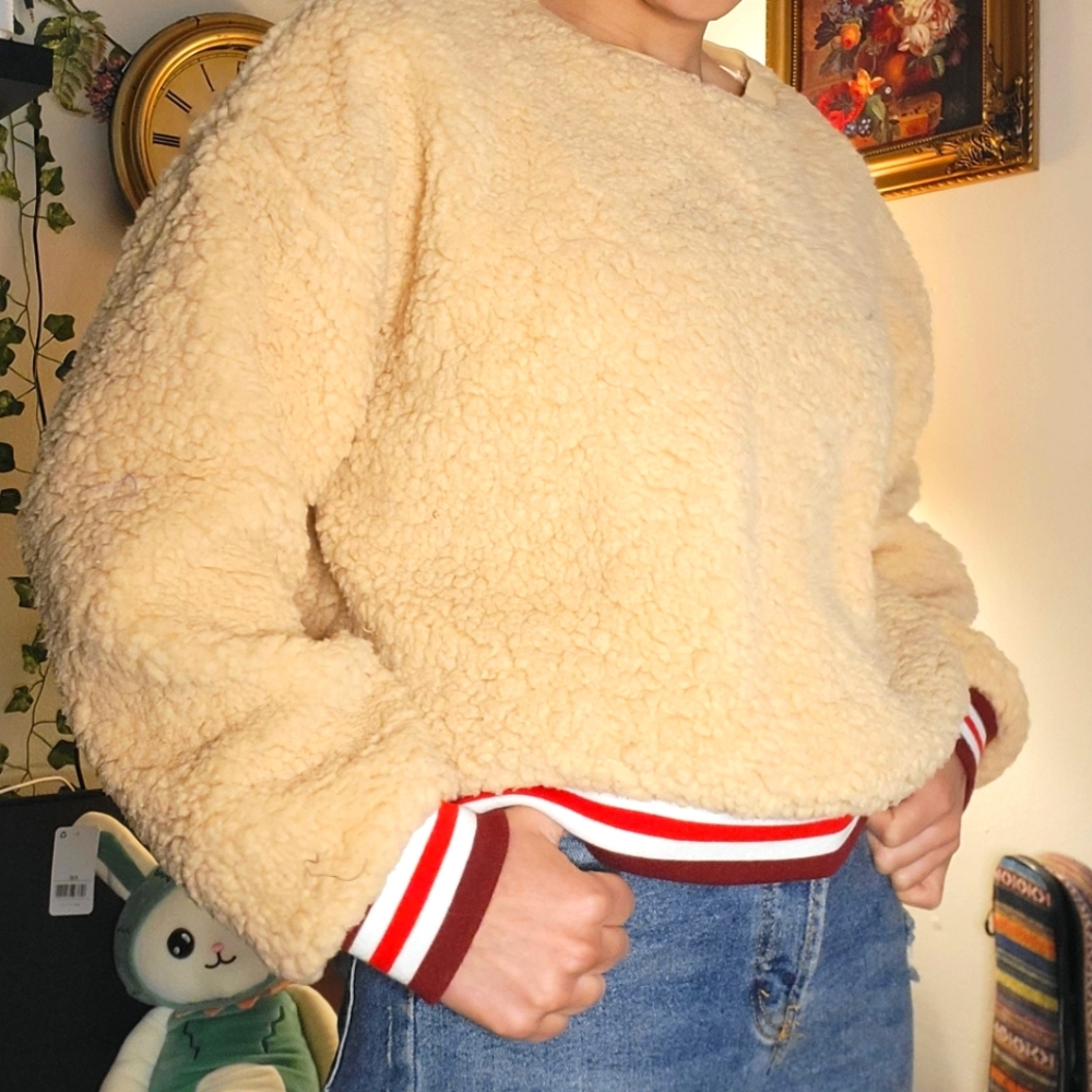 Fuzzy Beige Long Sleeve